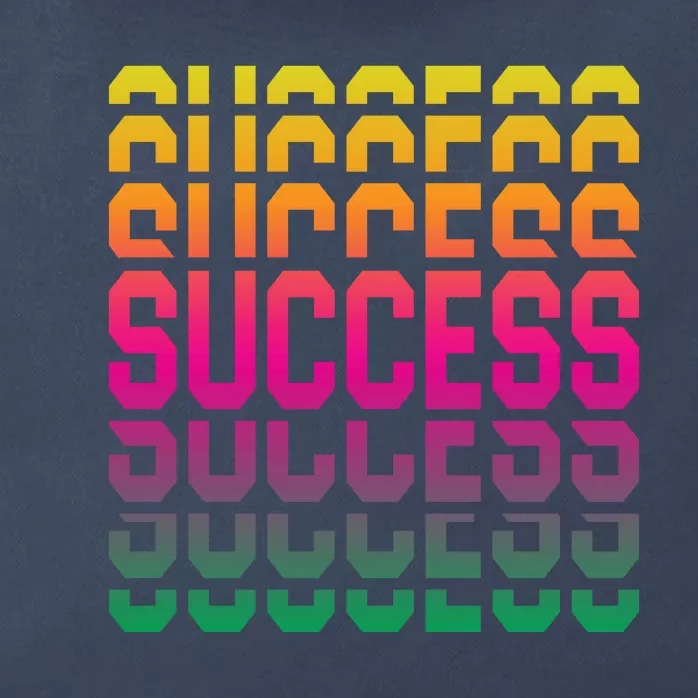 Success Typography Zip Tote Bag