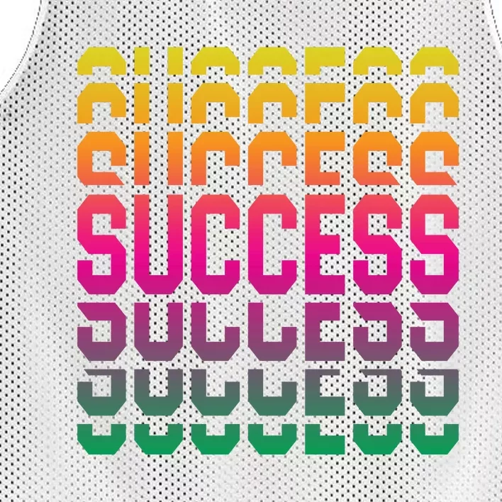 Success Typography Mesh Reversible Basketball Jersey Tank