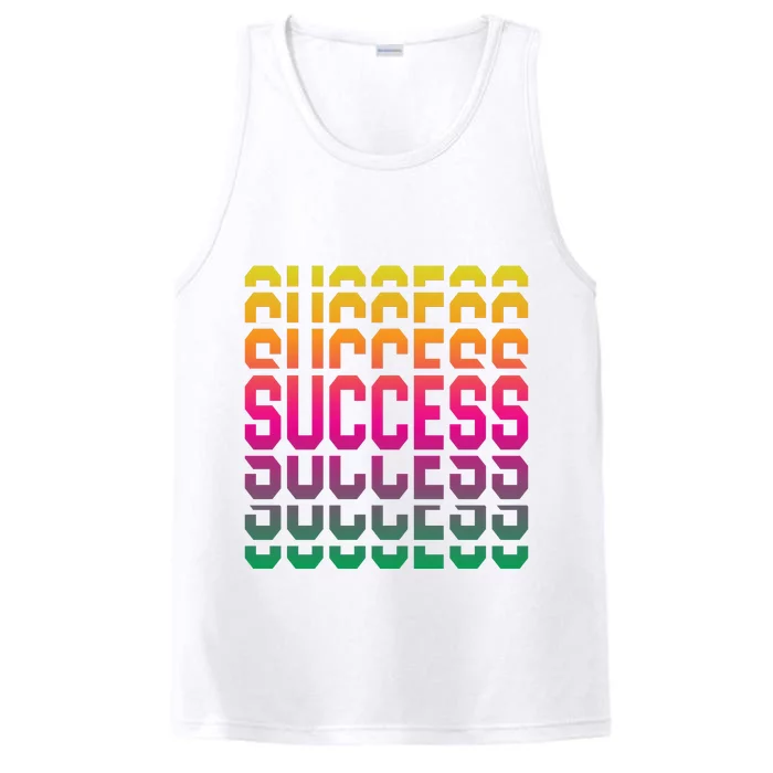 Success Typography Performance Tank