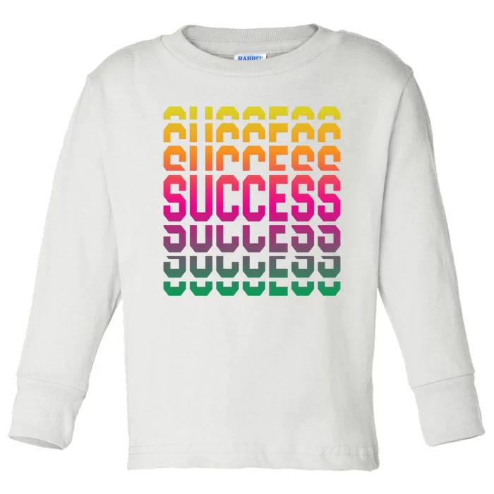 Success Typography Toddler Long Sleeve Shirt