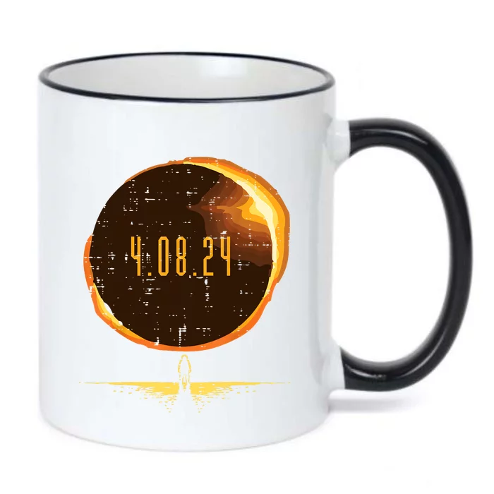 Sun Total Solar Eclipse 2024 Totality April 8 Black Color Changing Mug