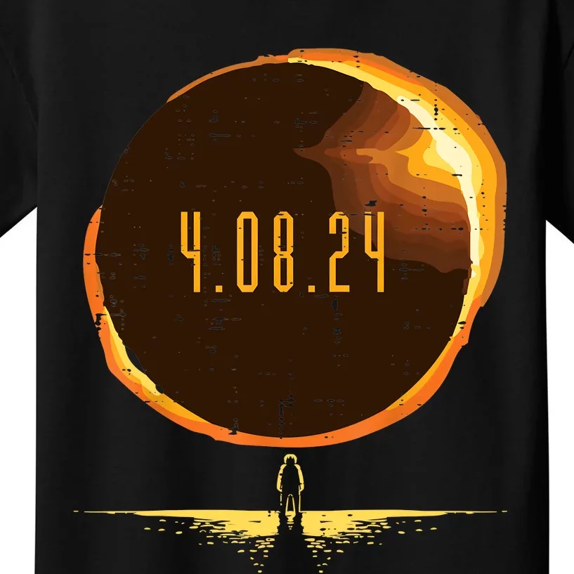 Sun Total Solar Eclipse 2024 Totality April 8 Kids T-Shirt