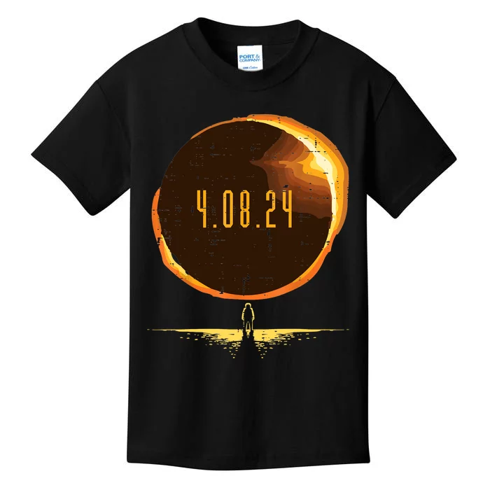 Sun Total Solar Eclipse 2024 Totality April 8 Kids T-Shirt