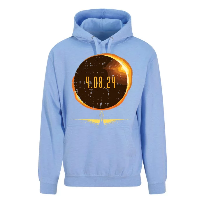 Sun Total Solar Eclipse 2024 Totality April 8 Unisex Surf Hoodie