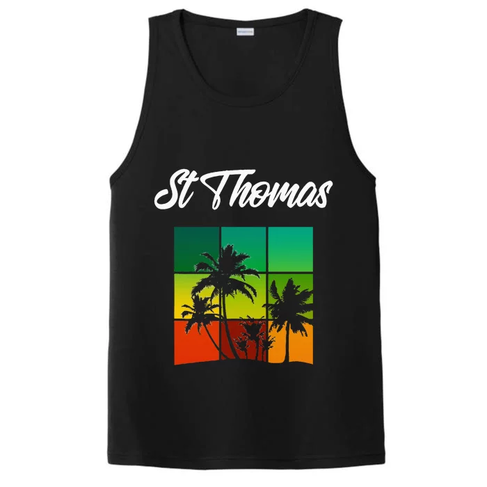 St Thomas Souvenir Cool Virgin Islands Vacation Performance Tank