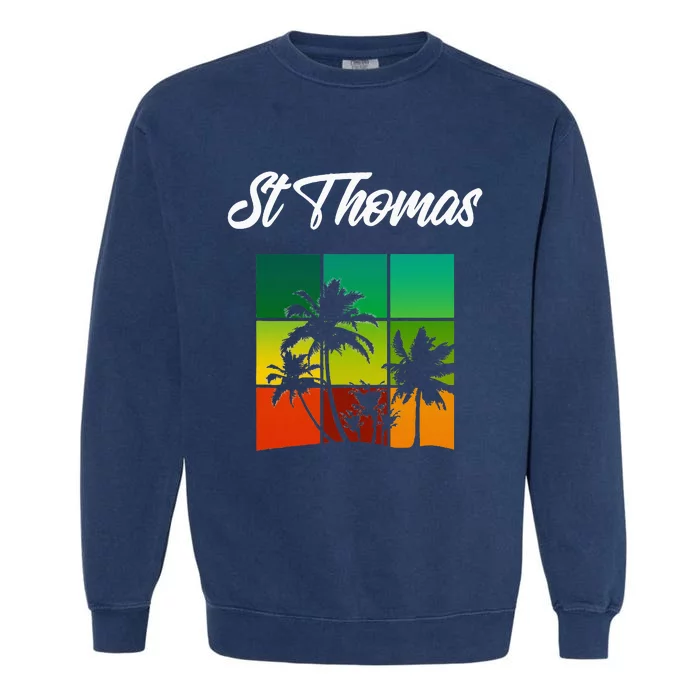 St Thomas Souvenir Cool Virgin Islands Vacation Garment-Dyed Sweatshirt