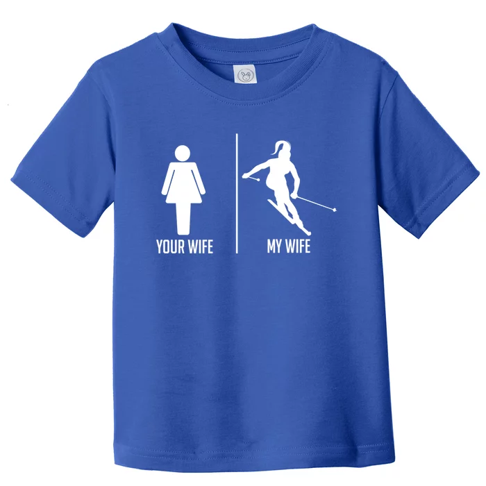 Ski Trip Skiing Wife Husband Marriage Cool Gift Toddler T-Shirt