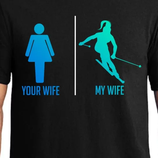 Ski Trip Skiing Wife Husband Marriage Gift Pajama Set