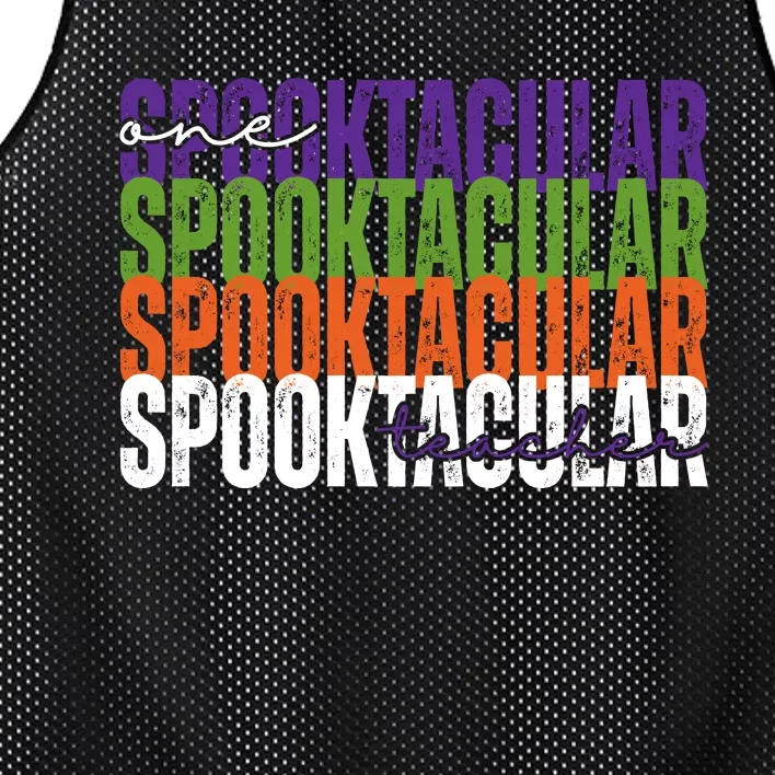 Sppoktacular Teacher Mesh Reversible Basketball Jersey Tank