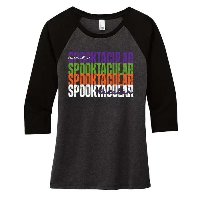 Sppoktacular Teacher Women's Tri-Blend 3/4-Sleeve Raglan Shirt