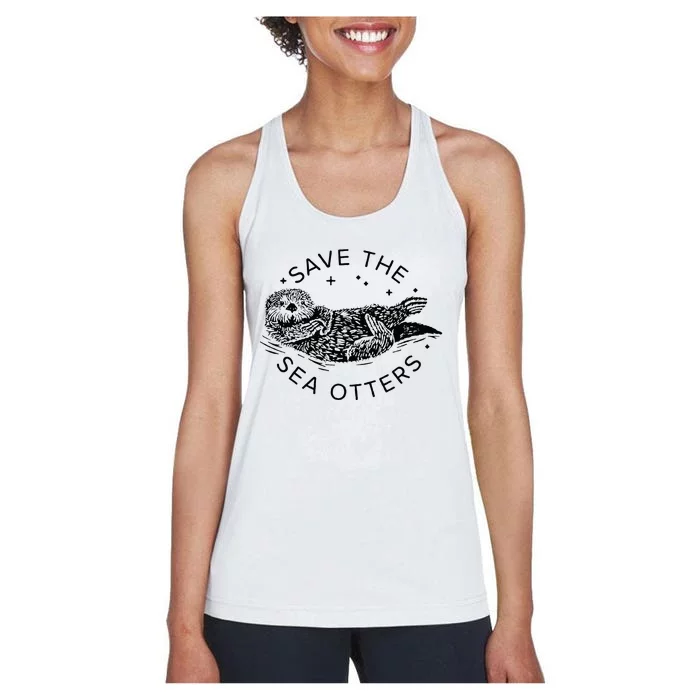 Save The Sea Otters Women's Racerback Tank