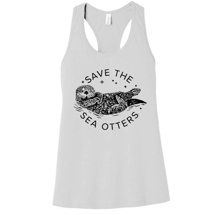 Save The Sea Otters Women's Racerback Tank