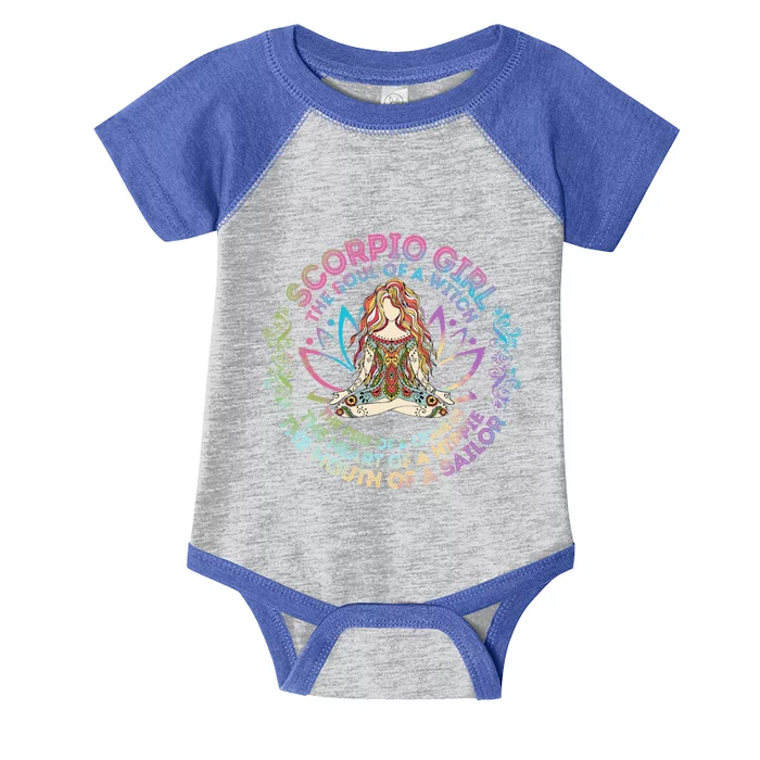 Scorpio The Soul Of A Witch Birthday Hippie Soul Gift Infant Baby Jersey Bodysuit