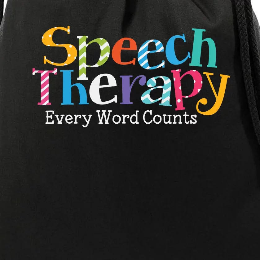 Speech Therapy Speech Language Pathologist Therapist Drawstring Bag