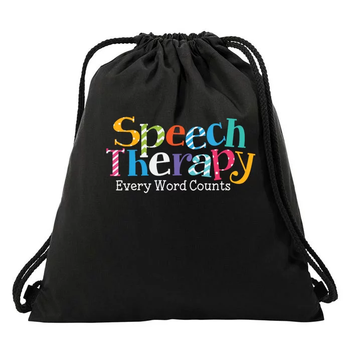 Speech Therapy Speech Language Pathologist Therapist Drawstring Bag