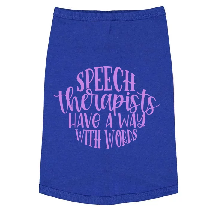 Speech Therapist 'S Purple Cute Slp Language Gift Doggie Tank