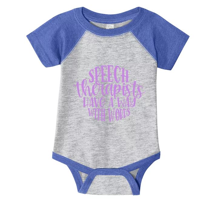 Speech Therapist 'S Purple Cute Slp Language Gift Infant Baby Jersey Bodysuit