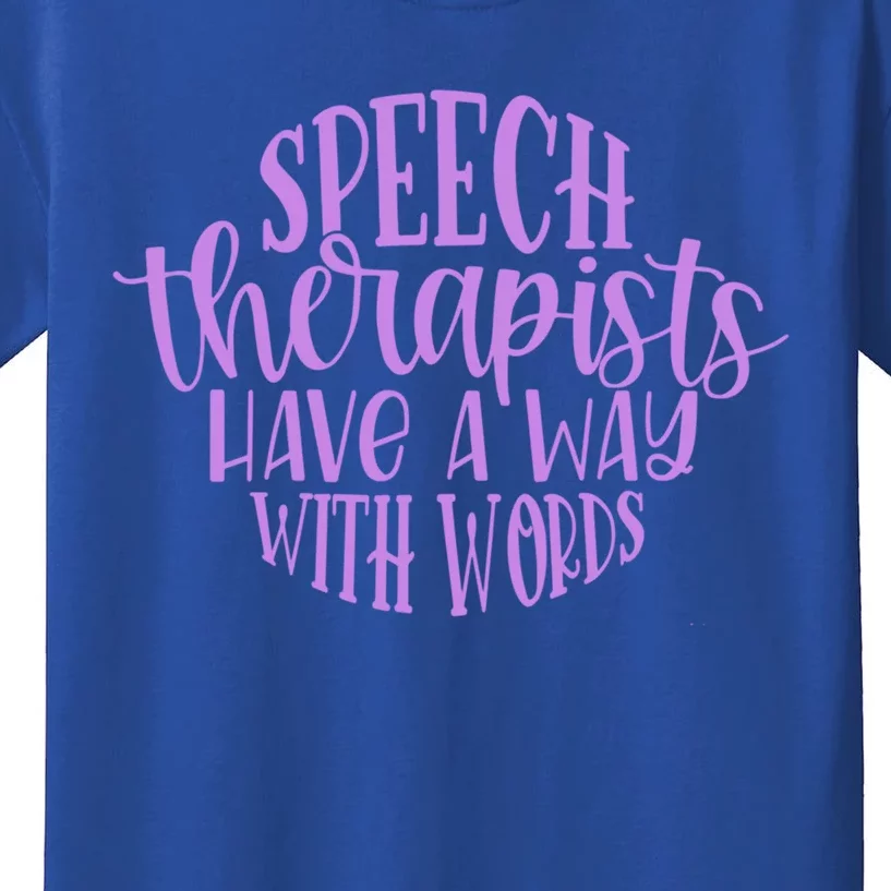 Speech Therapist 'S Purple Cute Slp Language Gift Kids T-Shirt