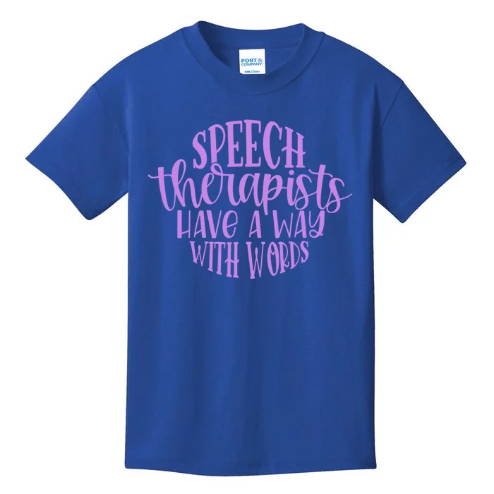 Speech Therapist 'S Purple Cute Slp Language Gift Kids T-Shirt