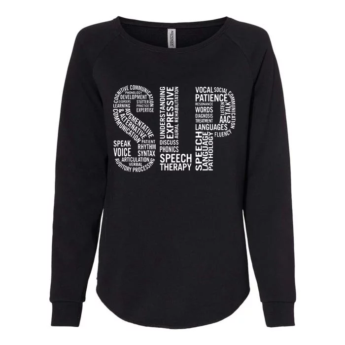 Speech Therapy Speech Language Pathology Month Womens California Wash Sweatshirt