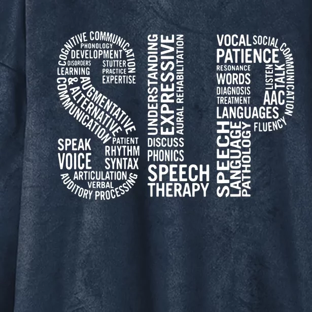 Speech Therapy Speech Language Pathology Month Hooded Wearable Blanket