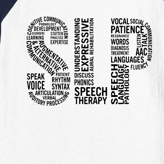 Speech Therapy Speech Language Pathology Month Baseball Sleeve Shirt