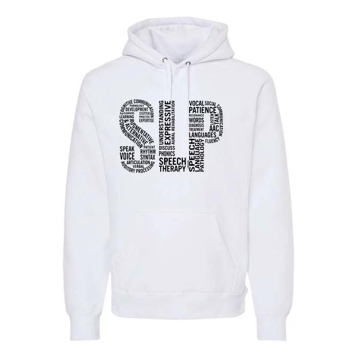 Speech Therapy Speech Language Pathology Month Premium Hoodie