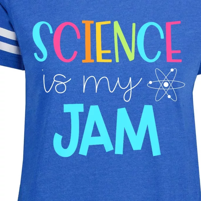 Science Teacher Science Is My Jam Enza Ladies Jersey Football T-Shirt