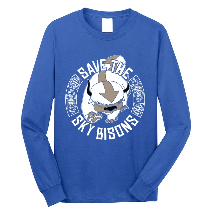 Save The Sky Bisons With Bison Head Gift Long Sleeve Shirt