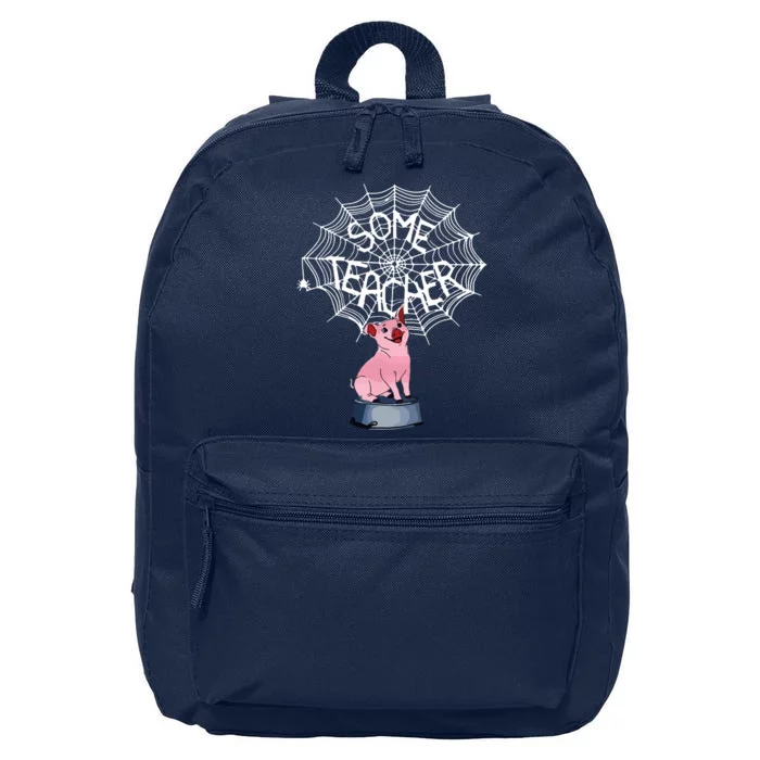 Some Teacher Spiderweb Pig 16 in Basic Backpack