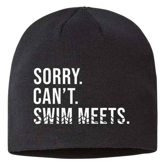 Swim Tees Sorry Can't Swim Meets Funny Swimming 8 1/2in Sustainable Knit Beanie