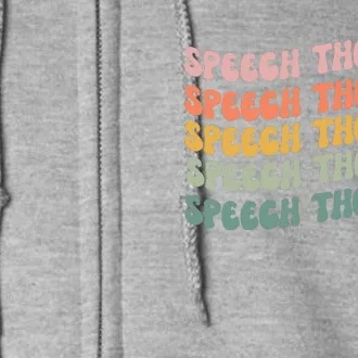 Speech Therapy Speech Language Pathologist SLP Team Women Full Zip Hoodie