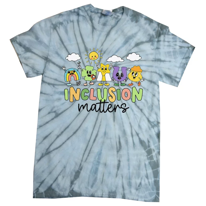 Sped Teacher St Patricks Day Inclusion Matter Neurodiversity Tie-Dye T-Shirt