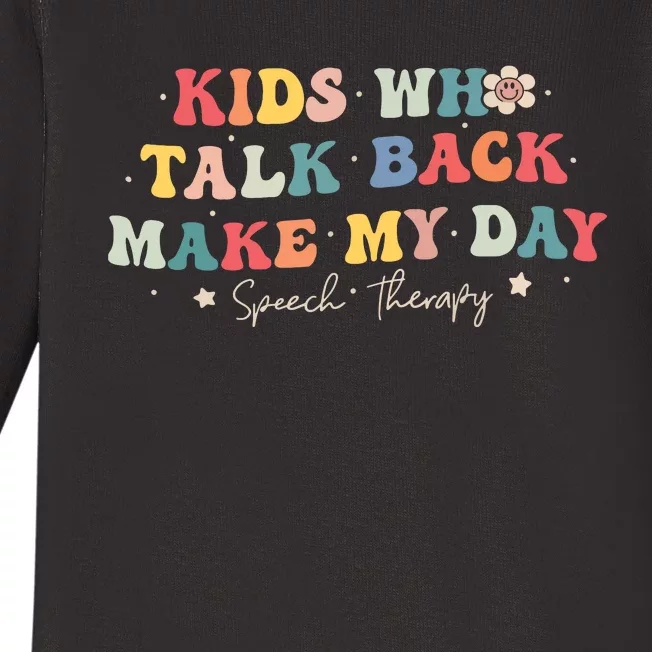 Speech Therapy Speech Language Pathologist SLP Women Baby Long Sleeve Bodysuit