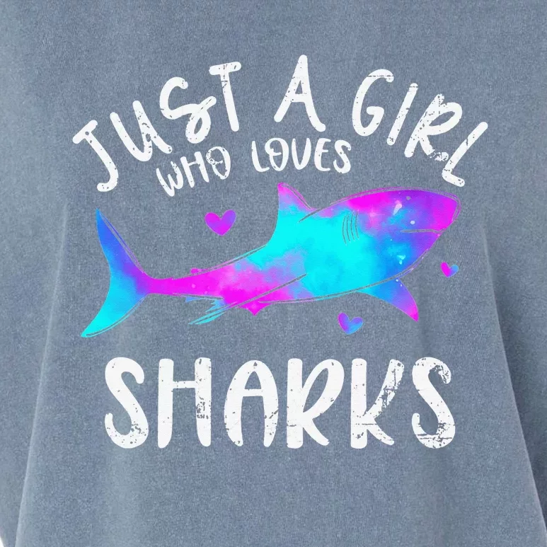 Shark Tshirt Shark Lover Tshirt Girls Funny Shark Garment-Dyed Women's Muscle Tee