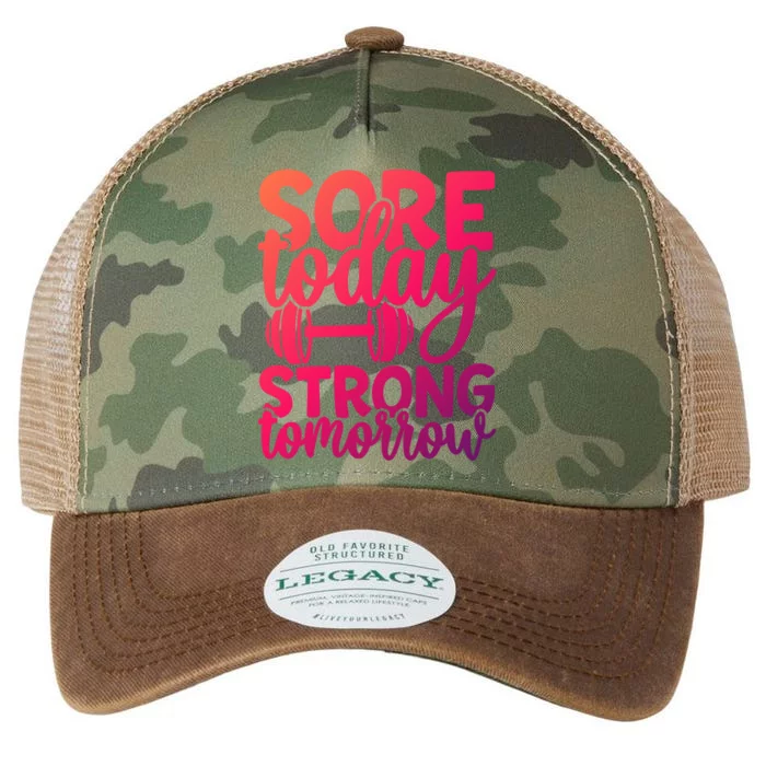 Sore Today Strong Tomorrow Gym Workout Motivational Gift Legacy Tie Dye Trucker Hat