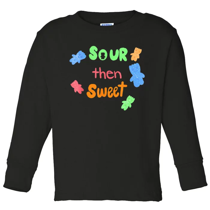 Sour Then Sweet Sour Candy Patch Kids Christmas Toddler Long Sleeve Shirt