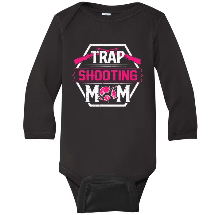 Skeet Trap Shooting Mom funny Mother's Day Baby Long Sleeve Bodysuit