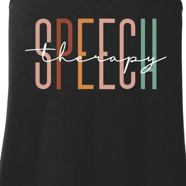 Speech Therapy Speech Language Pathologist Therapist Ladies Essential Tank