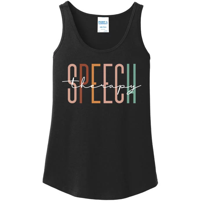 Speech Therapy Speech Language Pathologist Therapist Ladies Essential Tank