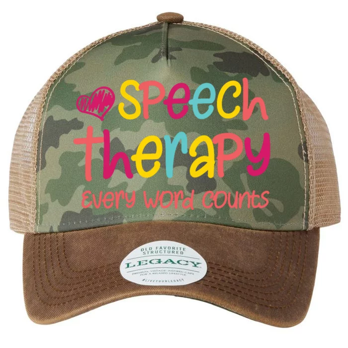 Speech Therapy Speech Language Pathologist Outfit SLP Gift Legacy Tie Dye Trucker Hat