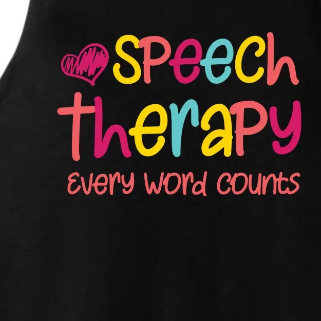 Speech Therapy Speech Language Pathologist Outfit SLP Gift Ladies Tri-Blend Wicking Tank