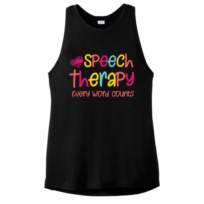 Speech Therapy Speech Language Pathologist Outfit SLP Gift Ladies Tri-Blend Wicking Tank