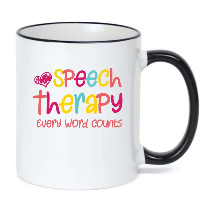 Speech Therapy Speech Language Pathologist Outfit SLP Gift Black Color Changing Mug