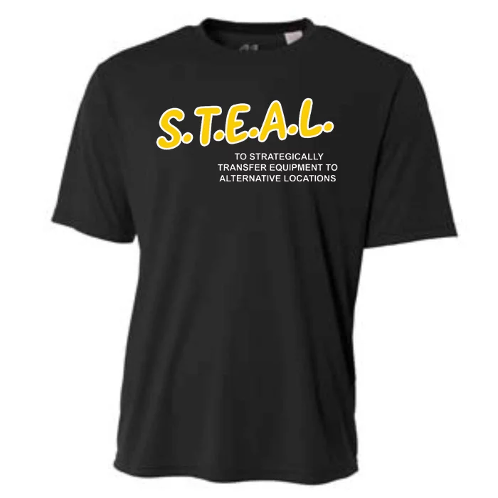 Steal To Strategically Transfer Equipment To Locations Cooling Performance Crew T-Shirt