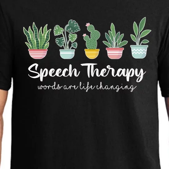 Speech Therapy Slp Speech Language Pathology Cute Plant Cute Gift Pajama Set