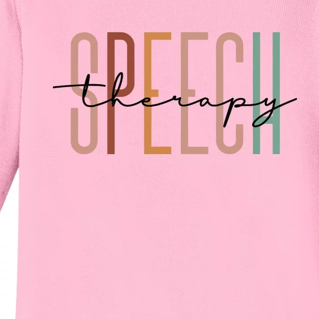 Speech Therapy Speech Language Pathologist Therapist Baby Long Sleeve Bodysuit