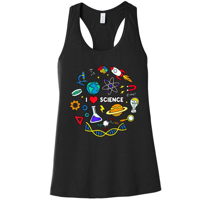 Science Tshirt, Science Lover Shirt, I Love Science Women's Racerback Tank