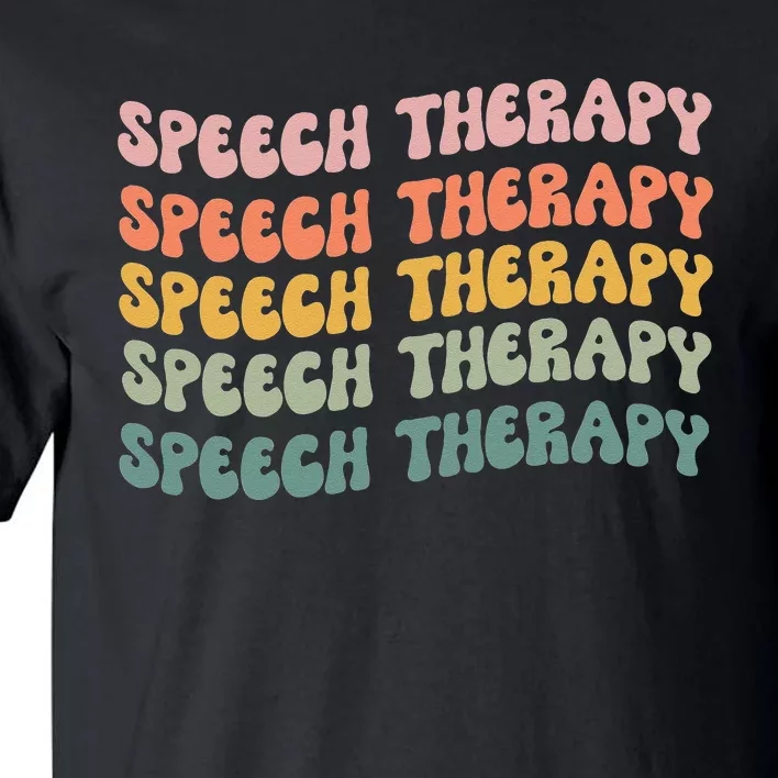 Speech Therapy Speech Language Pathologist SLP Team Women Tall T-Shirt