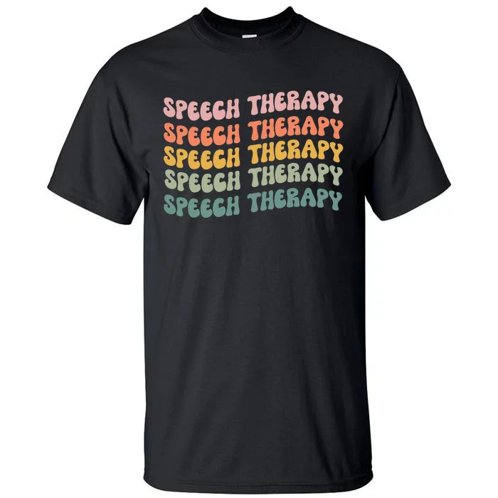 Speech Therapy Speech Language Pathologist SLP Team Women Tall T-Shirt